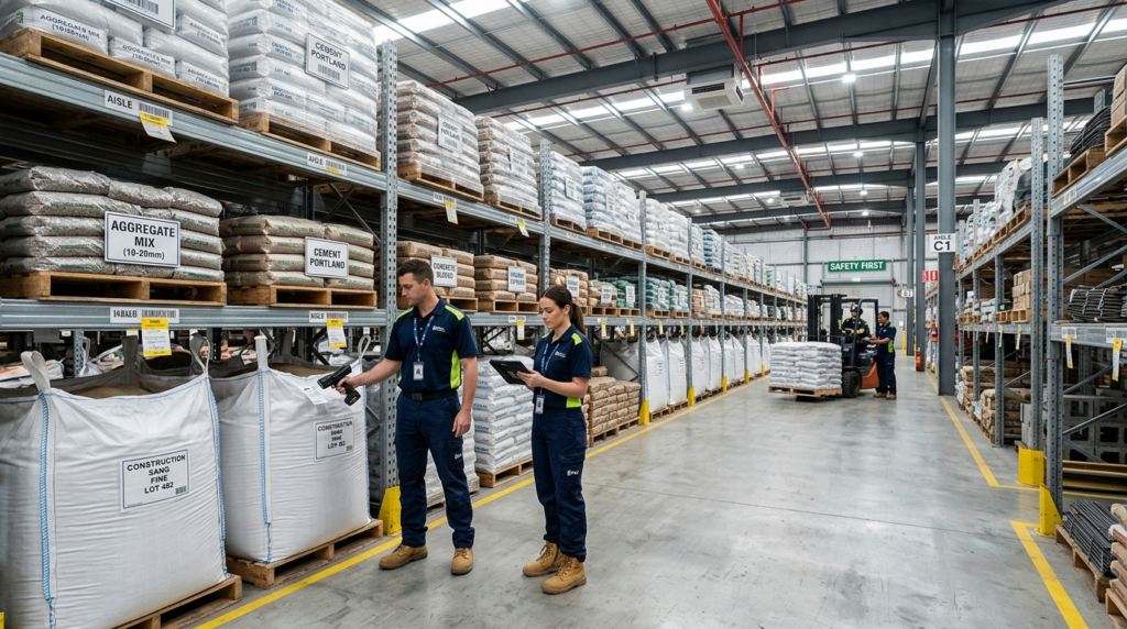 Modern warehouse or building materials distribution center i